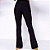 Calça Flare em Suplex Feminina Cintura Alta Legging Preto - Imagem 3