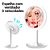 Espelho Articulável para Maquiagem Touch Ventilador com 40 Luzes de LED - Imagem 6