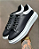 Tênis Unissex ALEXANDER MCQUEEN Preto Branco Oversized em Couro - Imagem 1