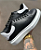 Tênis Unissex ALEXANDER MCQUEEN Preto Branco Oversized em Couro - Imagem 2