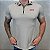 Polo Masculina HB Cinza com Zíper Gola e Ombro Detalhados - Imagem 1