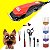 Máquina Profissional Kit Completo Tosa Cães Gatos Pets Pequeno Médio Porte Vermelho com Preto KNUP - Imagem 7