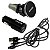 Carregador Veicular USB AIWA com 02 Saídas USB + Cabo USB + Suporte Magnético Preto - Imagem 1