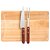 Kit em Madeira para Churrasco STOLF com Garfo e Faca Slim 25 cm - Imagem 1
