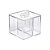 Organizador com Tampa 11,2x11,2x11cm em Cristal com 03 Divisões DELLO - Imagem 1