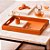 Bandeja em MDF com Revestimento em Corino 60x42cm Marrom MART - Imagem 2