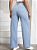 Calça Jeans Wide Leg Feminina Azul Claro Lisa Cintura Alta - Imagem 7