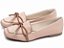 Mocassim Feminino TORRICELLA Rasteiro Laço em Nó Rosé Detalhes Bege - Imagem 2