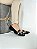 Mocassim Feminino TORRICELLA Rasteiro Laço em Nó Preto detalhes Off White - Imagem 6