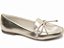 Mocassim Feminino TORRICELLA Rasteiro Laço em Nó Ouro Light Detalhes Off White - Imagem 3