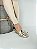 Mocassim Feminino TORRICELLA Rasteiro Laço em Nó Ouro Light Detalhes Off White - Imagem 7