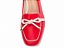 Mocassim Feminino TORRICELLA Rasteiro Laço em Nó Vermelho Detalhes Off White - Imagem 6