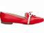 Mocassim Feminino TORRICELLA Rasteiro Laço em Nó Vermelho Detalhes Off White - Imagem 5