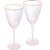 Conjunto de Taças ROJEMAC de Vidro para Vinho com Borda Dourada 400ml 02 Peças - Imagem 1