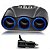 Carregador Automotivo com 03 portas USB Aplicável ao Tablet Smartphone MP3/MP4 Câmera Digital DVR GPS Aspirador de Pó Geladeira Veicular - Imagem 3