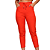 Calça Feminina Capri Cintura Alta com Bolsos e Amarração LARANJA - Imagem 1