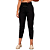 Calça Feminina Capri Cintura Alta com Bolsos e Amarração PRETO - Imagem 5