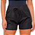 Short Feminino de Malha com Bolsos e Cintura Elástica PRETO - Imagem 1