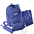 Kit Mochila Feminina Lona Casual Estojo Necessaire Bolsa O4 Peças AZUL - Imagem 1