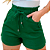 Short Feminino Clochard Elegante com Cintura Alta e Elástica VERDE - Imagem 1