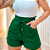 Short Feminino Clochard Elegante com Cintura Alta e Elástica VERDE - Imagem 3
