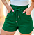 Short Feminino Clochard Elegante com Cintura Alta e Elástica VERDE - Imagem 4