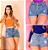 Short Mom Jeans Hot Pants Feminino Cintura Alta Azul Claro - Imagem 7