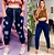 Calça Feminina Jogger Jeans Destroyed Cintura Alta Blogueira Azul Escuro - Imagem 3