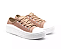 Tênis Feminino MOLECA Rose Gold Plataforma Glitter - Imagem 1