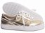 Tênis Feminino TORRICELLA Napa Metalizado Dourado Glitter Dourado - Imagem 2
