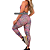 Macacão Feminino Fitness Suplex Básico Estampado Tamanho G - Imagem 4