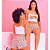 Pijama Feminino Estampado Virginia Regata + Short Tecido Suede Tamanho Único - Imagem 5