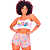 Pijama Feminino Estampado Virginia Regata + Short Tecido Suede Tamanho Único - Imagem 2