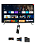 Smart TV LED 32 Polegadas MOTOROLA HD Android TV Wi-Fi / Bluetooth com Conversor Digital Cinza com Preto - Imagem 1