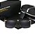 Óculos de Sol Polarizados Unissex Metal Estilo Moda 2021 UV400 Preto - Imagem 3