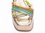 Sandália Feminina TORRICELLA Anabela Metalizado Dourado Rose e Off White, Verde, Amarelo, Azul e Laranja - Imagem 3