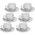 Jogo de Xícaras de Porcelana ETILUX para Café Manhattan Falling com 12 Peças 80 ml - Imagem 1