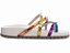 Sandália Feminina TORRICELLA Papete Birken Off White Spikes ABS Metalizados Coloridos - Imagem 4