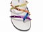 Sandália Feminina TORRICELLA Papete Birken Off White Spikes ABS Metalizados Coloridos - Imagem 3