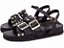 Sandália Feminina TORRICELLA Papete Birken Preto Fivelas e Spikes ABS Prata - Imagem 6
