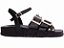Sandália Feminina TORRICELLA Papete Birken Preto Fivelas e Spikes ABS Prata - Imagem 4