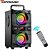 Caixa de Som TOPROAD portátil bluetooth 60w sem Fio Estéreo Karaokê Festa Subwoofer Suporte para Rádio FM Luz Led Rgb Preto - Imagem 1