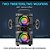 Caixa de Som TOPROAD portátil bluetooth 60w sem Fio Estéreo Karaokê Festa Subwoofer Suporte para Rádio FM Luz Led Rgb Preto - Imagem 5