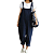 Jardineira Feminina Soltinha Bolsos Frontais Casual Cores Clássicas - Imagem 5