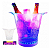 Caixa de Som Balde de Gelo PLASTI com 05 Litros com Suporte para Taças Acrílico Personalizado com Led e Bluethooth Azul Neon para Bebida Cerveja Drink - Imagem 9