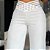 Calça Feminina em Malha Wide Leg Cintura Alta Fashion Amarelo / Branco / Rosa - Imagem 5
