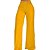 Calça Feminina em Malha Wide Leg Cintura Alta Fashion Amarelo / Branco / Rosa - Imagem 1