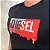 Camiseta Masculina Diesel Preto Logo Vermelho - Imagem 1