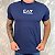 Camiseta Masculina Armani Azul Logo Branco - Imagem 2