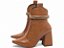 Bota Feminina TORRICELLA Bico Fino Cano Médio Caramelo Detalhes em Strass Caramelo - Imagem 1